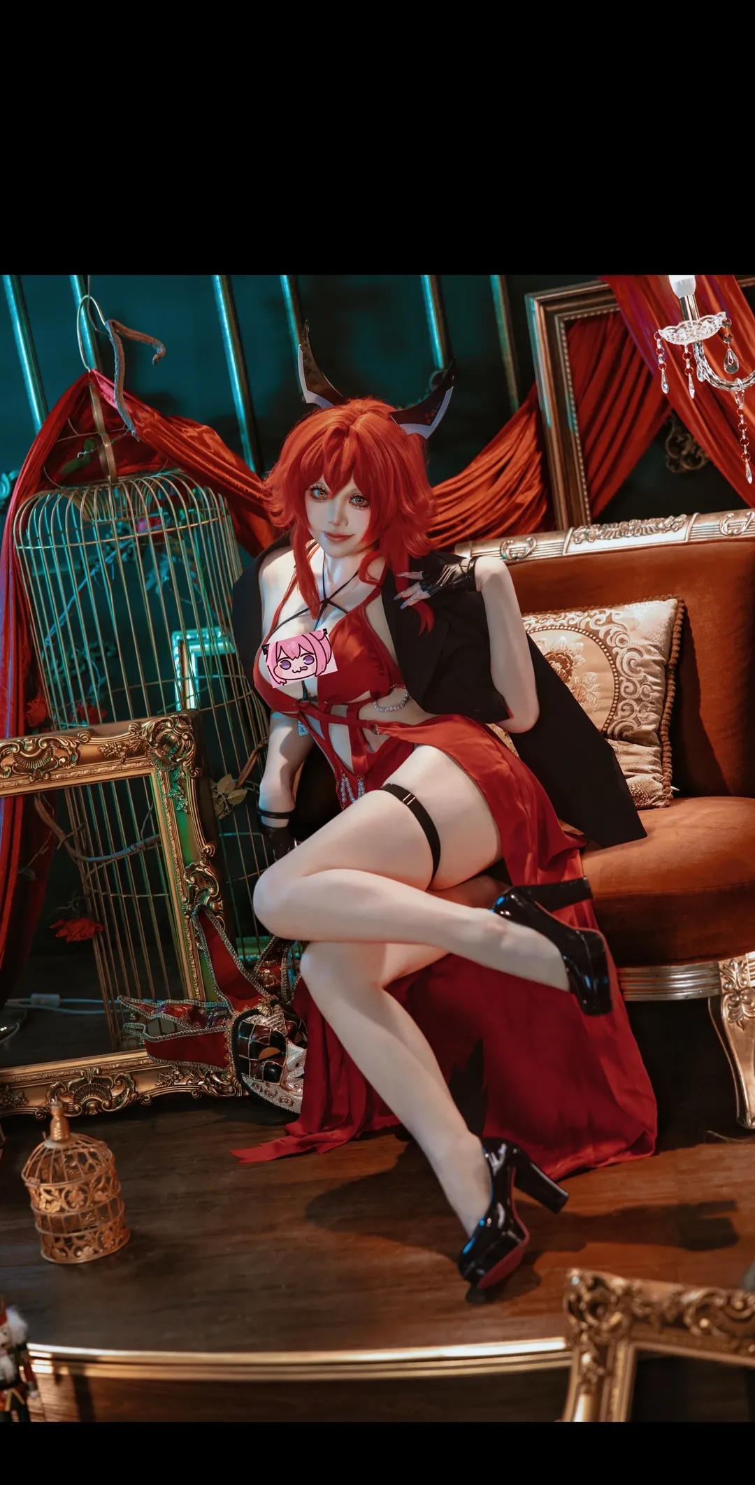 【小红帽cos】胜利女神nikke华丽魅惑暗黑风 - 第 1 张