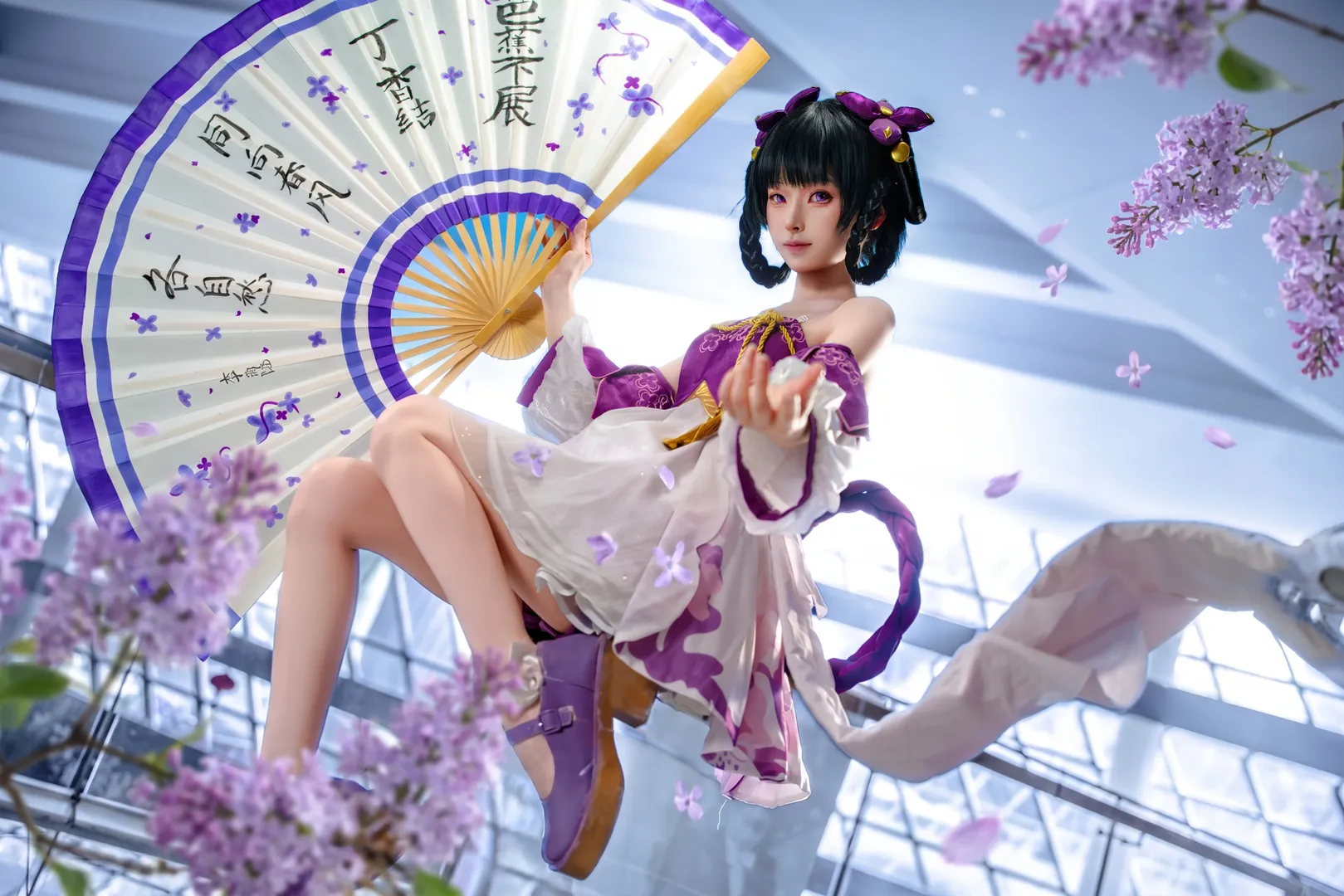 【小喬cos】王者榮耀丁香結，紫藤花下的溫柔 - 第 1 張