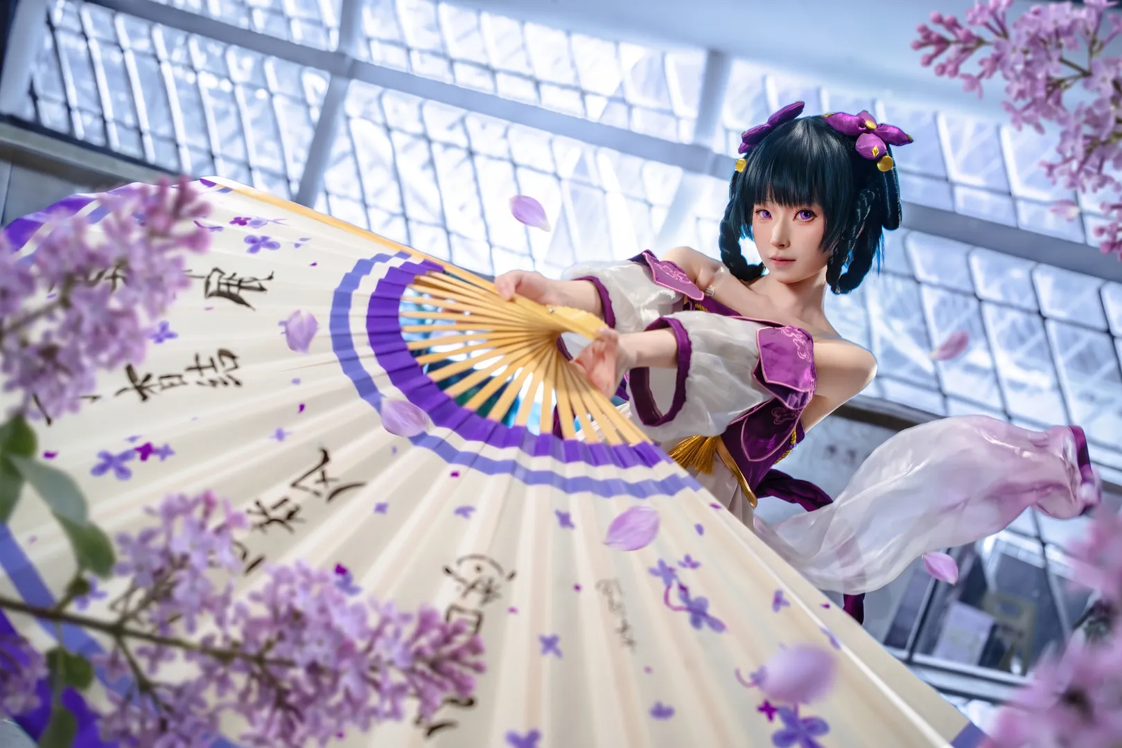 【小喬cos】王者榮耀丁香結，紫藤花下的溫柔 - 第 3 張