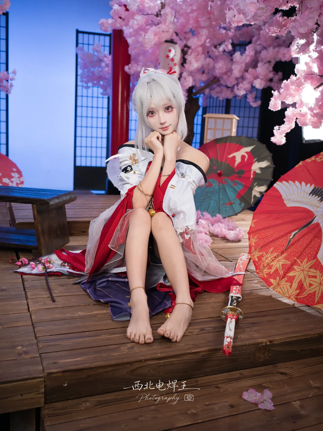 【绯雪cos】鸣潮和风少女的樱花树下的静谧时光 - 第 2 张