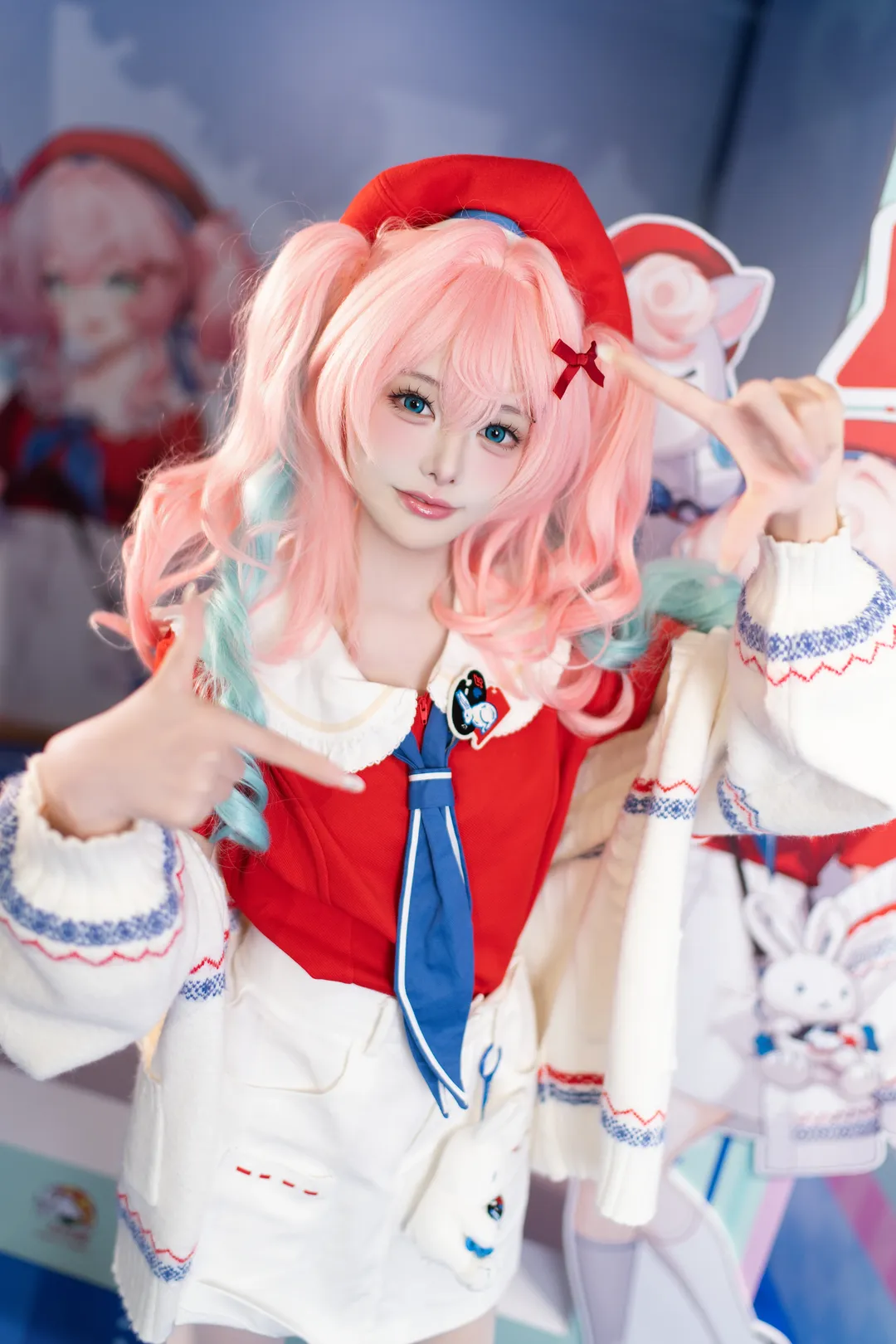 【风堇cos】崩坏星穹铁道大白兔联动的粉色双马尾太甜了 - 第 2 张