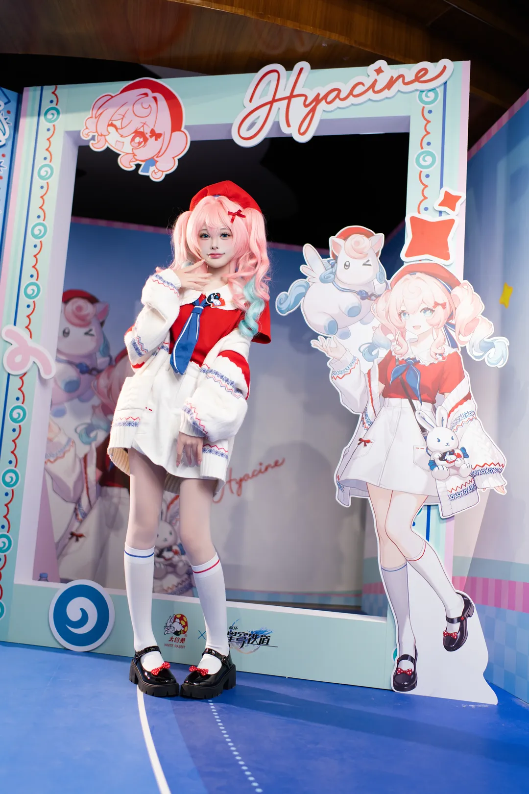 【风堇cos】崩坏星穹铁道大白兔联动的粉色双马尾太甜了 - 第 4 张
