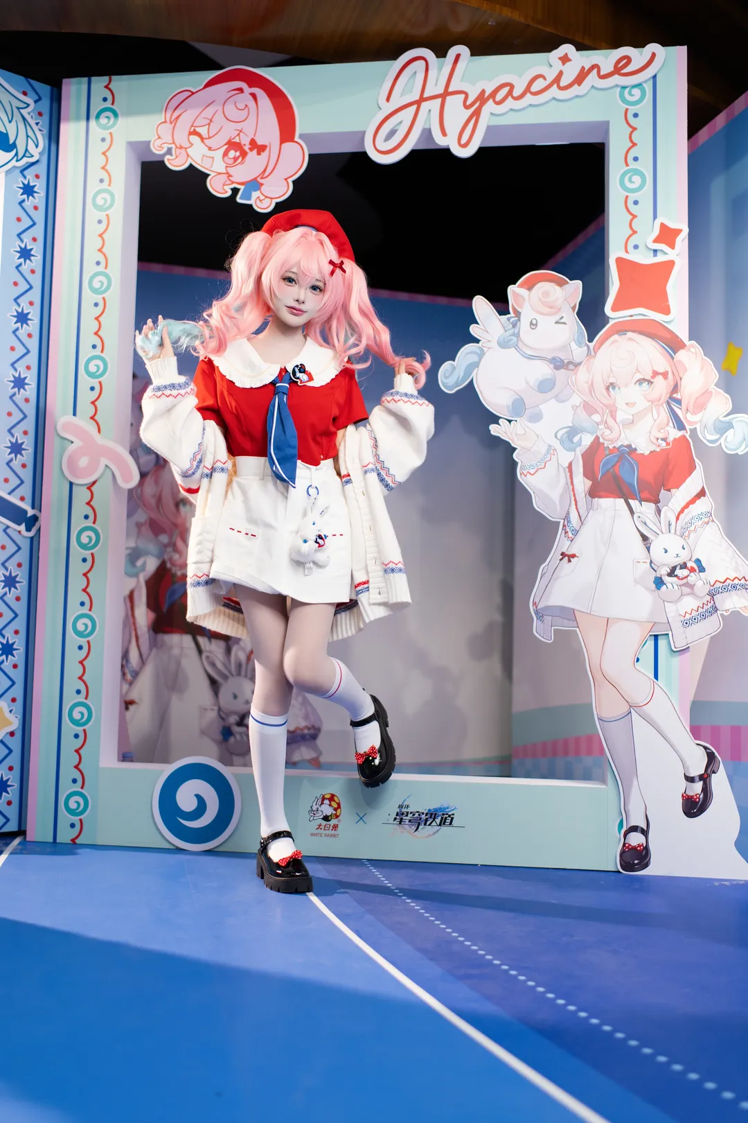 【风堇cos】崩坏星穹铁道大白兔联动的粉色双马尾太甜了 - 第 8 张