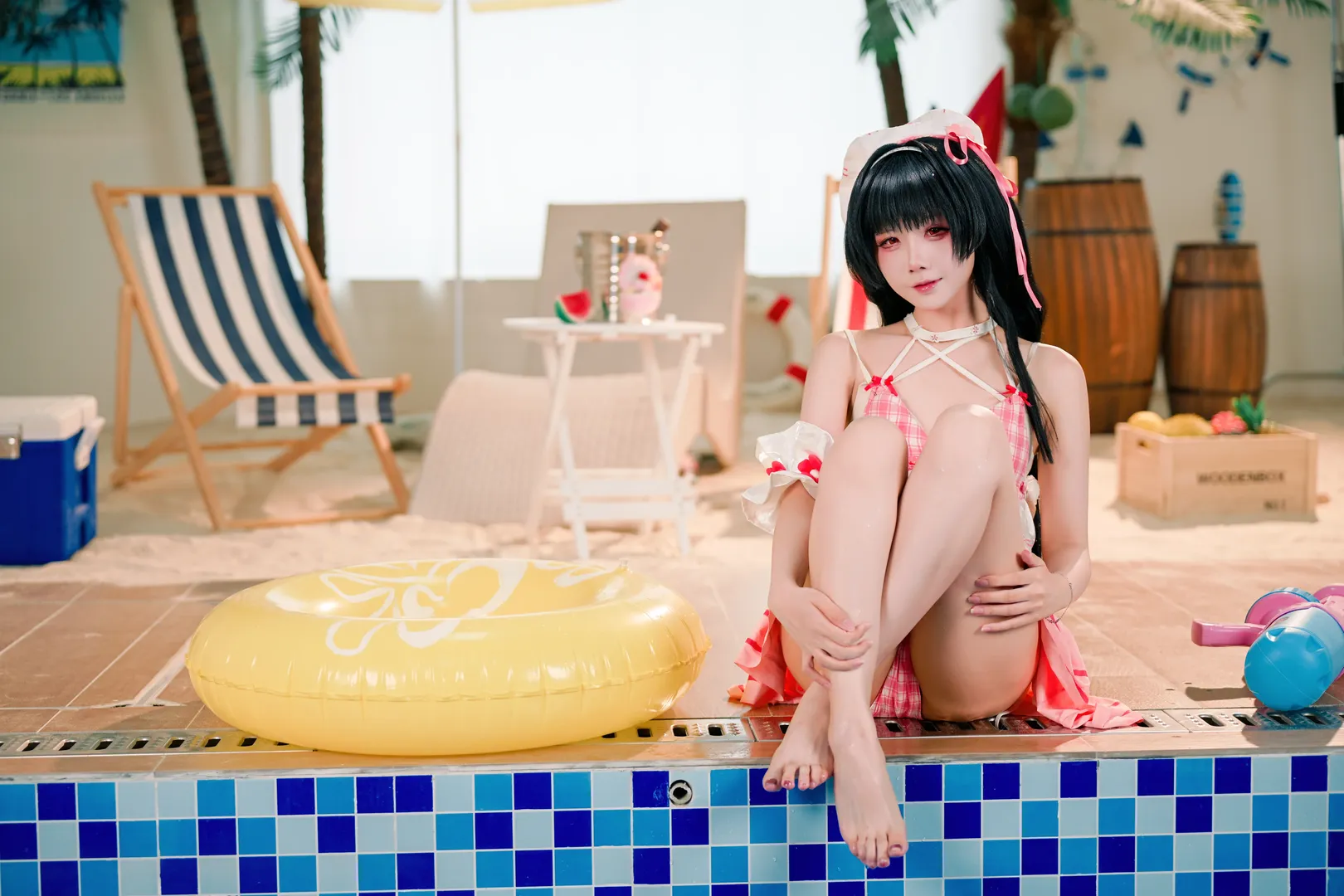 鸣潮千咲cos，夏日沙滩的第二弹写真 - 第 2 张