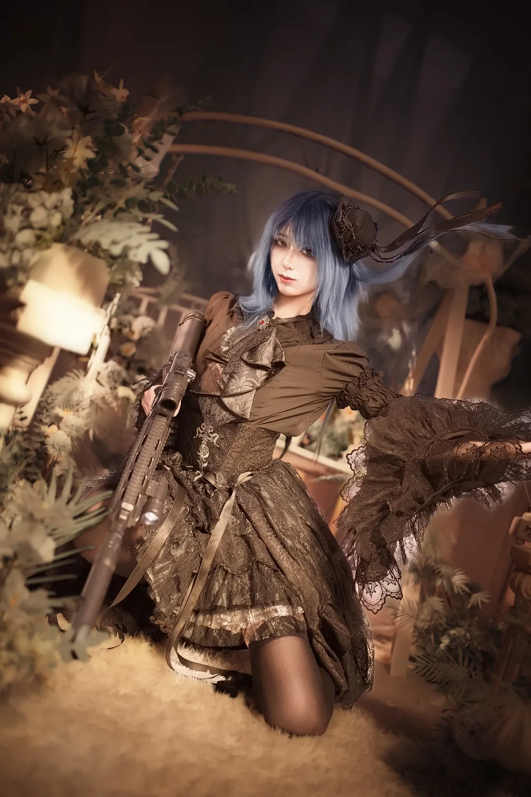 暗黑哥特Lolita正片，廢墟風攝影棚裡的反差感拍攝 - 第 6 張