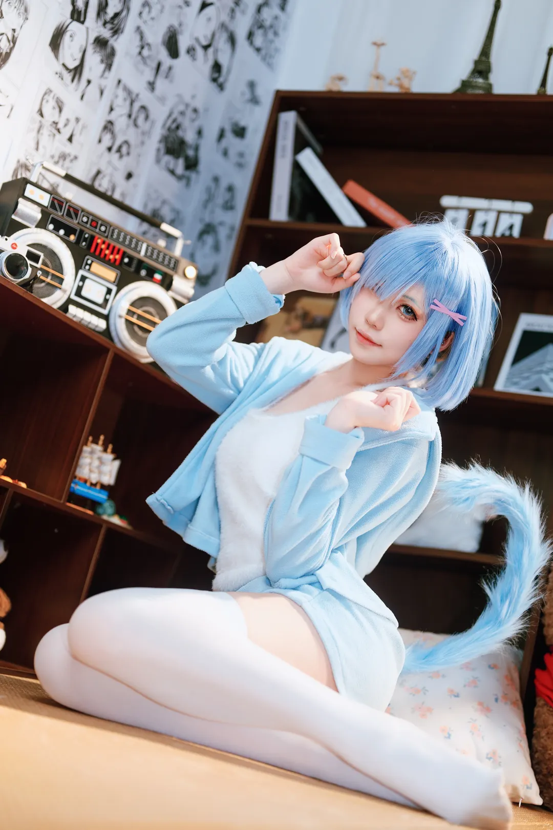 【蕾姆cos】从零开始的异世界生活 居家系可爱少女 - 第 3 张