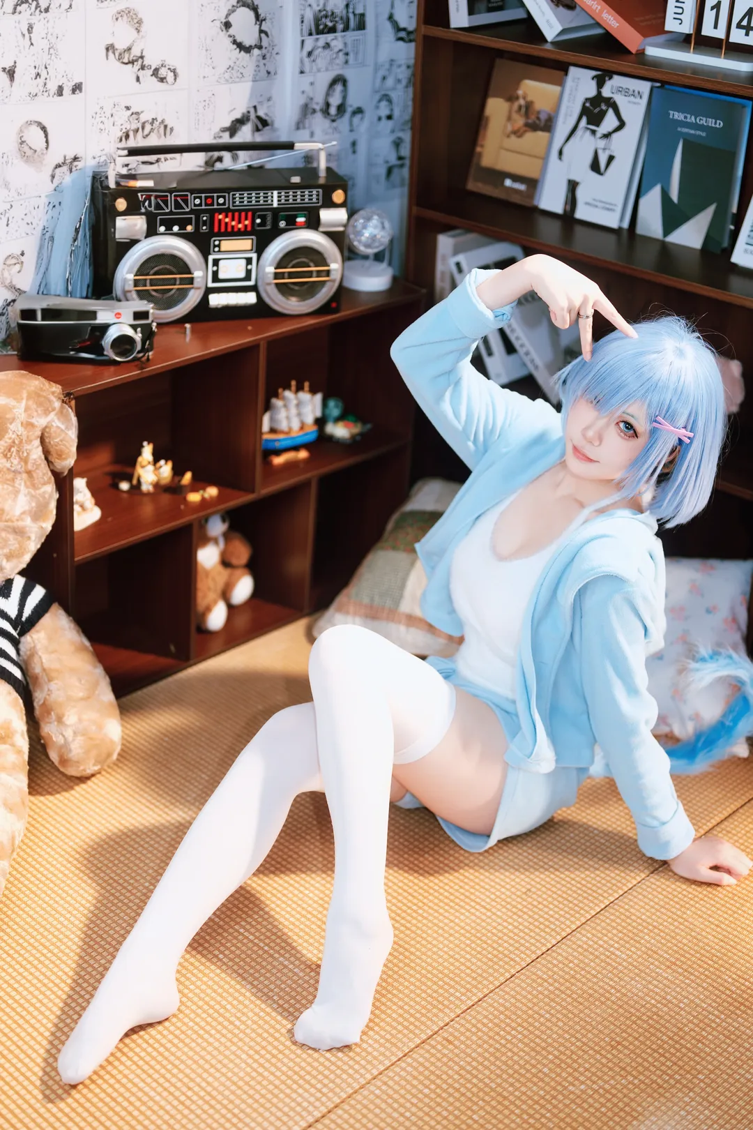 【蕾姆cos】从零开始的异世界生活 居家系可爱少女 - 第 4 张
