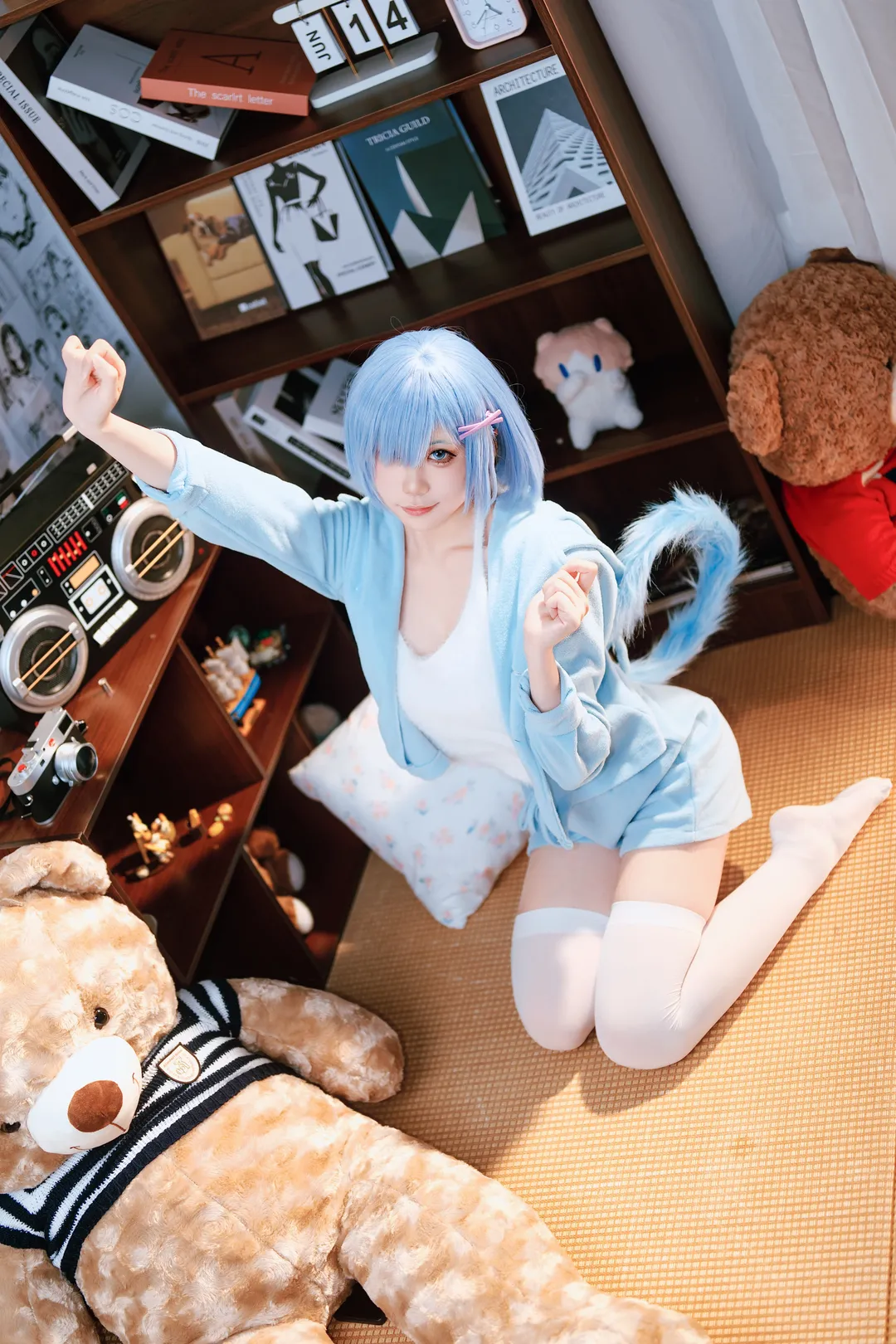 【蕾姆cos】从零开始的异世界生活 居家系可爱少女 - 第 6 张