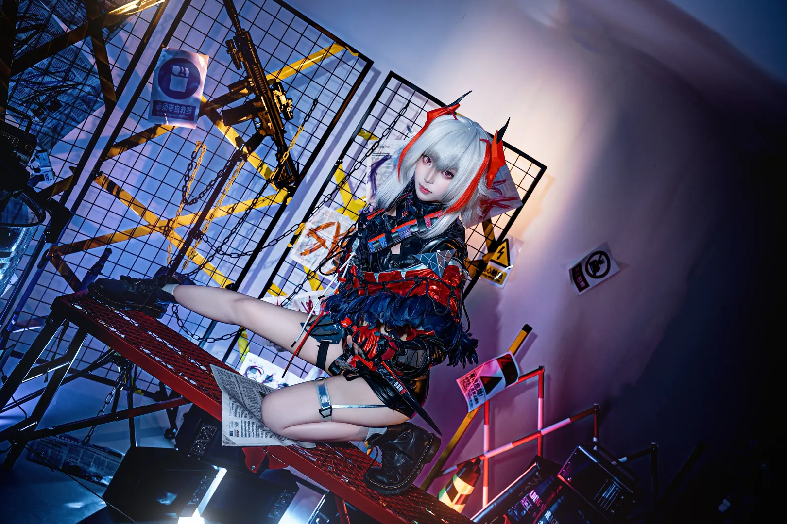 [Mai Xiaowen cosplay] Delta Force red-skin tactical style Studio portrait record