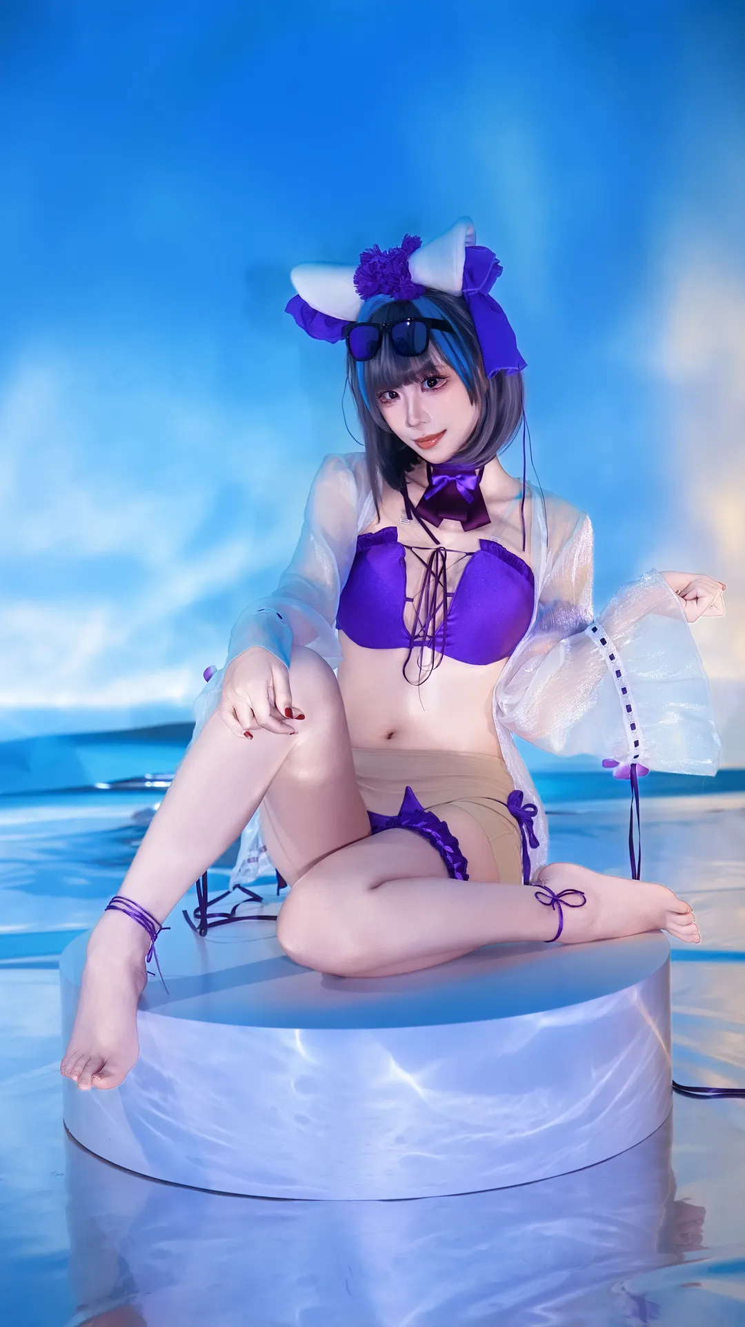 【柴郡cos】碧藍航線夏日泳裝，水棚自搭景拍攝記錄 - 第 1 張