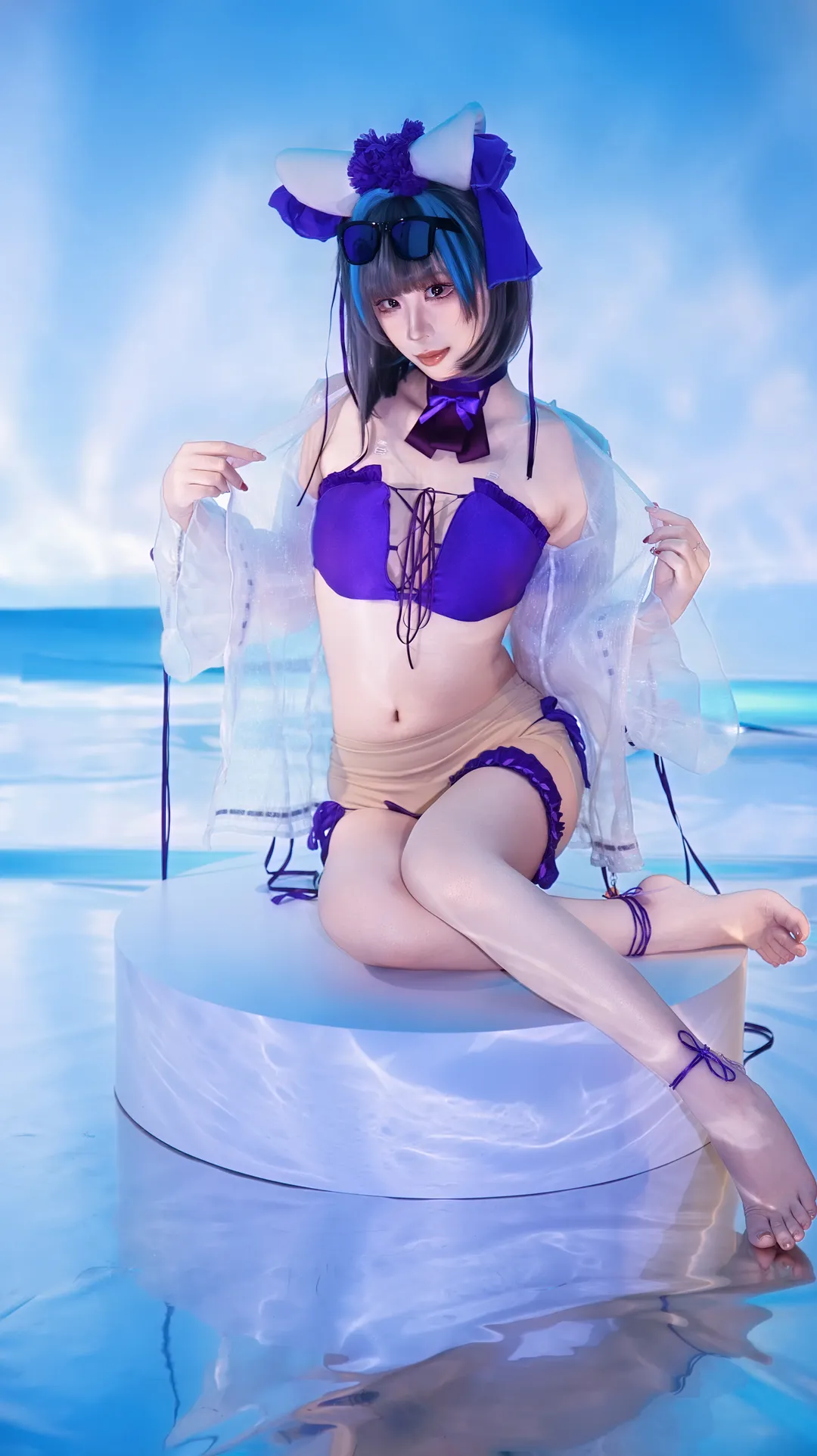 【柴郡cos】碧蓝航线夏日泳装，水棚自搭景拍摄记录