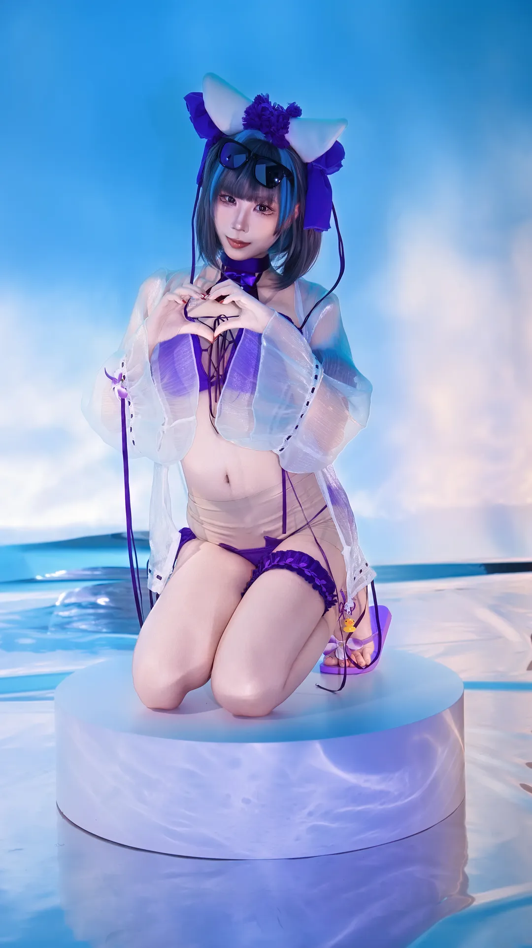【柴郡cos】碧藍航線夏日泳裝，水棚自搭景拍攝記錄 - 第 6 張
