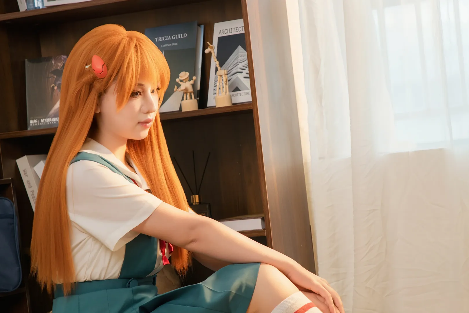 【明日香cos】横屏记录宅家日常，复古收音机旁的慵懒时光 - 第 5 张