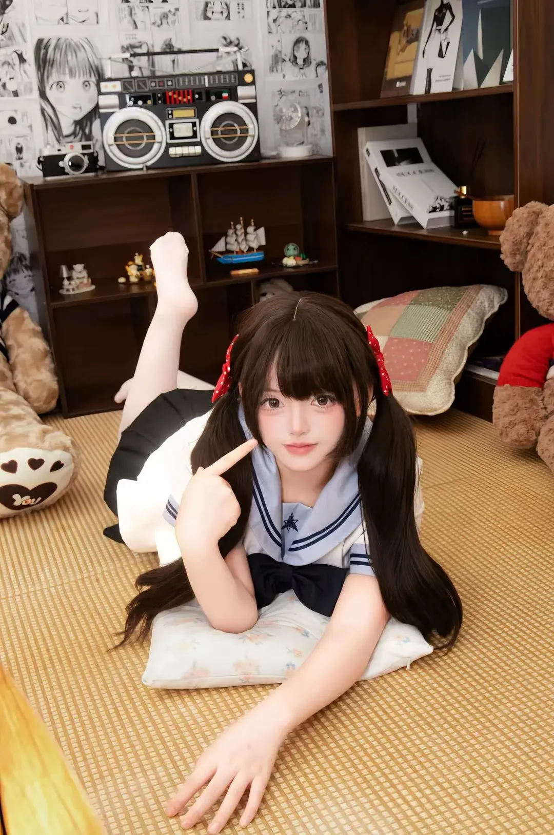 宅家治癒系JK制服 榻榻米上的水手服女孩 - 第 3 張