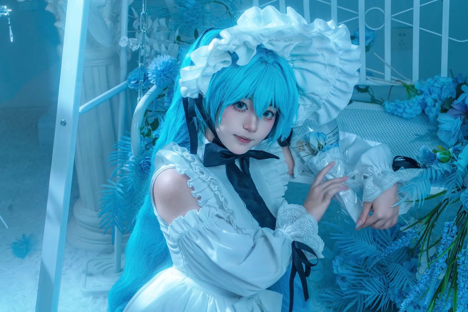 【初音未來cos】藍色迷境的冷調洛麗塔正片 - 第 2 張