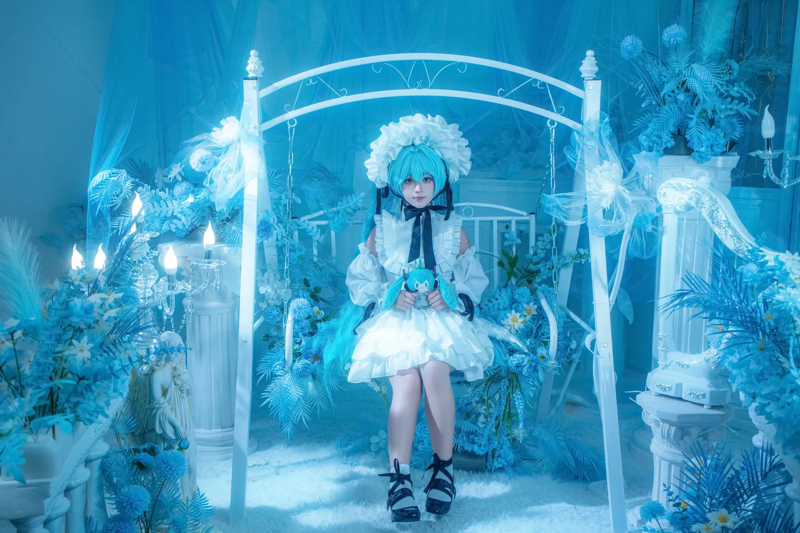 【初音未來cos】藍色迷境的冷調洛麗塔正片 - 第 4 張