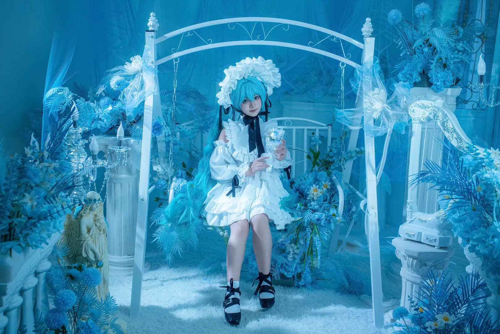 【初音未來cos】藍色迷境的冷調洛麗塔正片 - 第 6 張