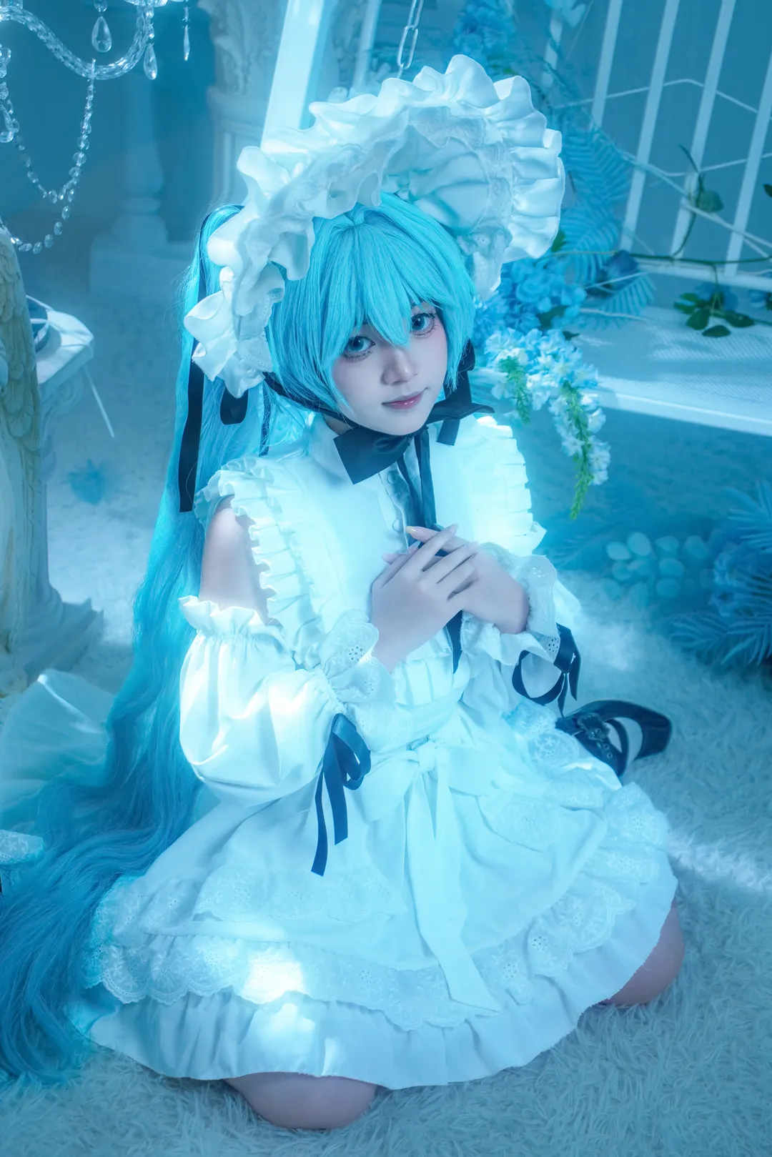 【初音未来cos】冰蓝梦境里的精致人偶 - 第 4 张