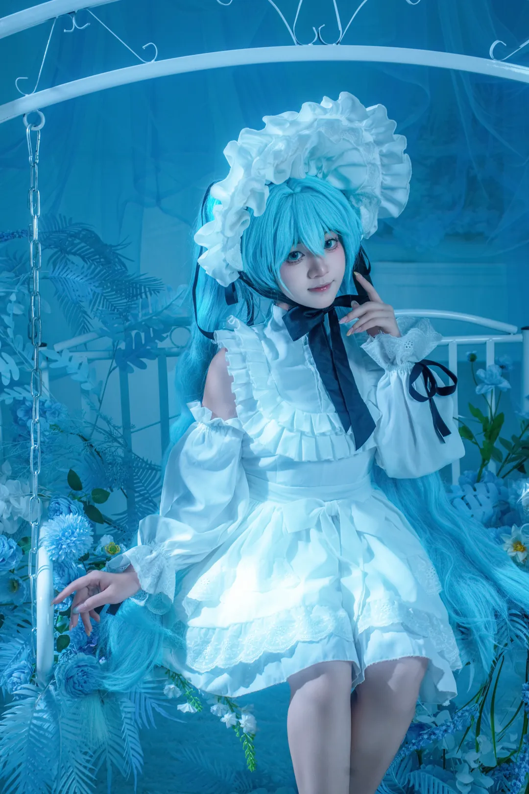 【初音未来cos】冰蓝梦境里的精致人偶 - 第 6 张