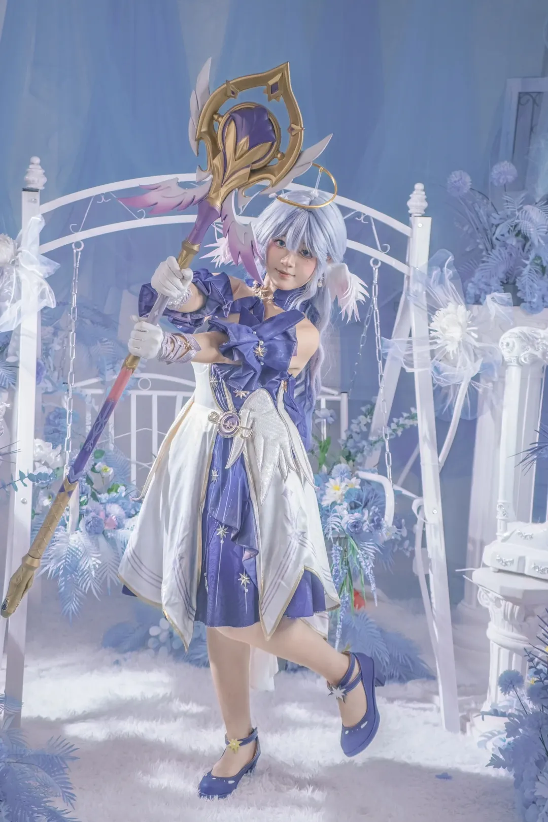 【知更鸟cos】崩坏星穹铁道 蓝白梦幻风格南宁棚拍记录 - 第 4 张