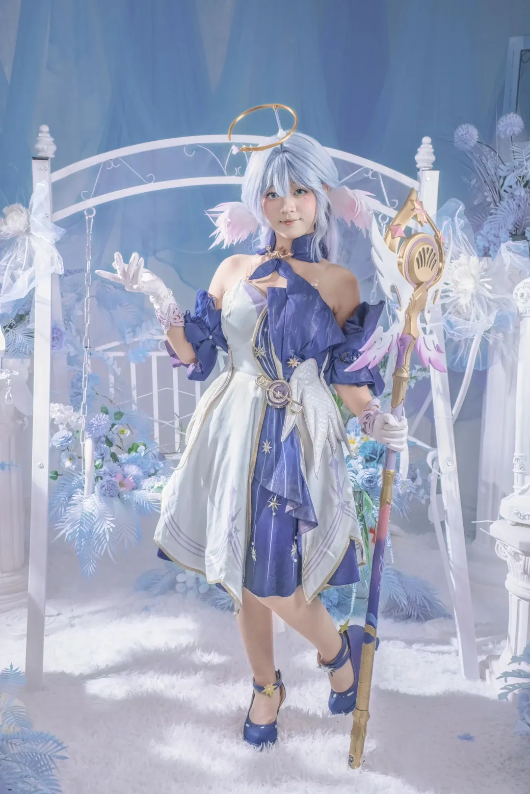 【知更鸟cos】崩坏星穹铁道 蓝白梦幻风格南宁棚拍记录 - 第 6 张