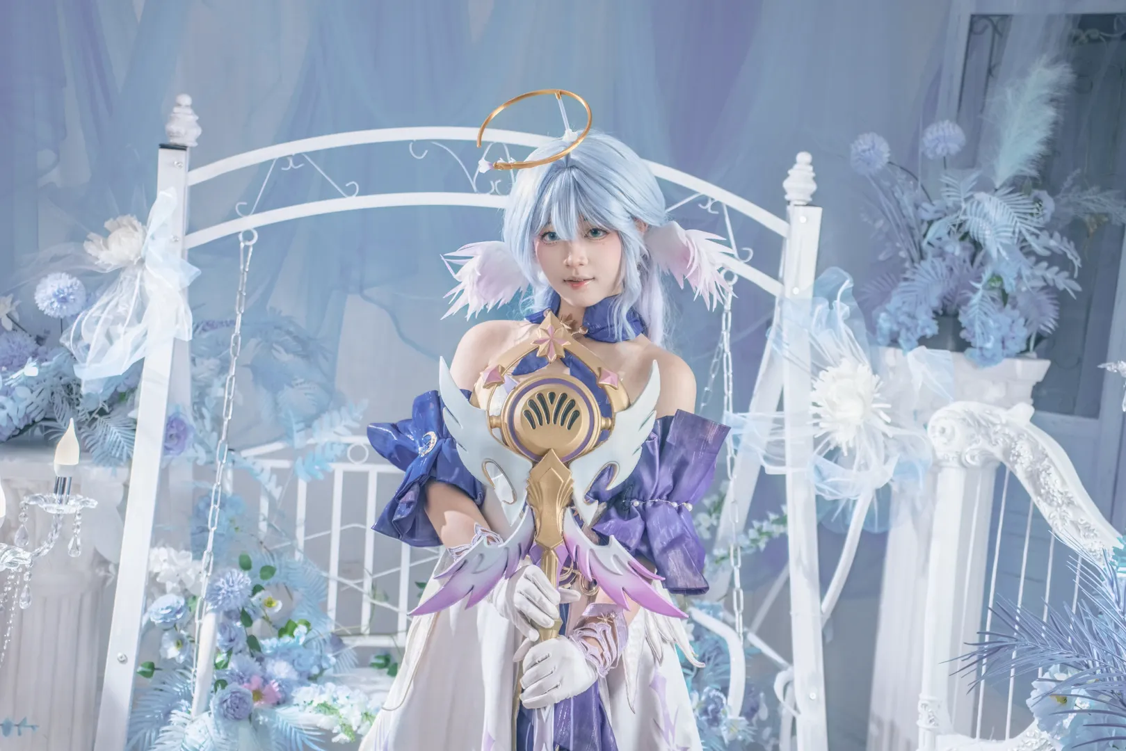 【知更鸟cos】崩坏星穹铁道，蓝白光影里的纯净瞬间 - 第 2 张