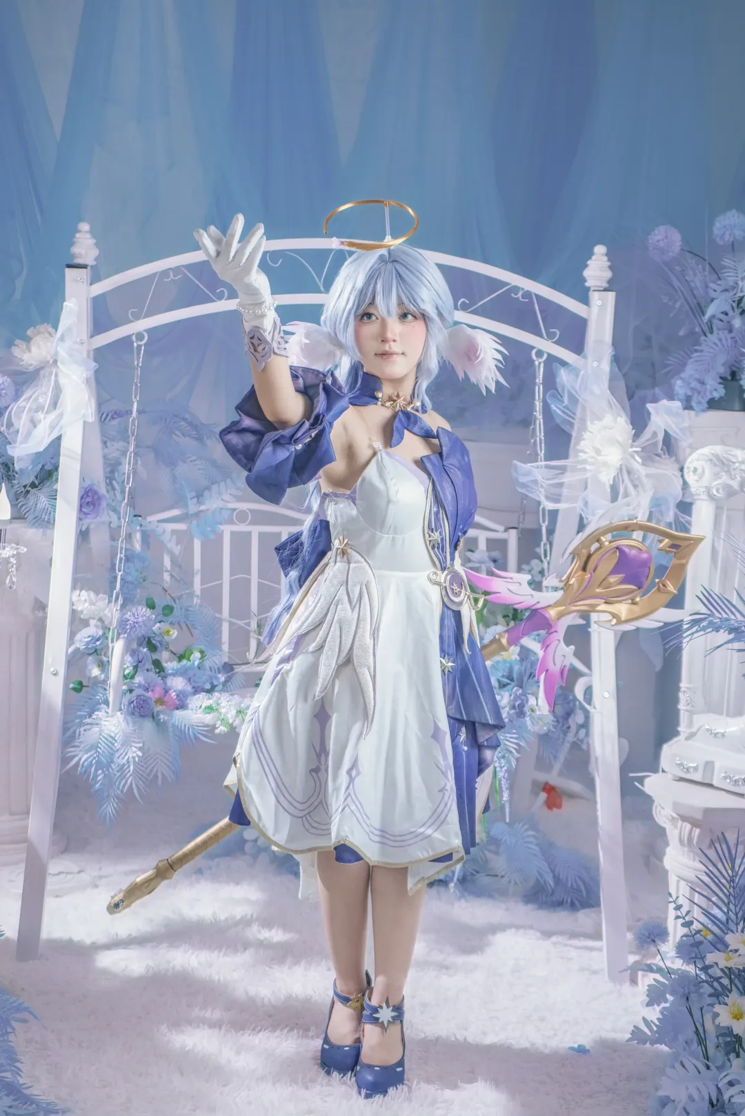 【知更鸟cos】崩坏星穹铁道，蓝白光影里的纯净瞬间