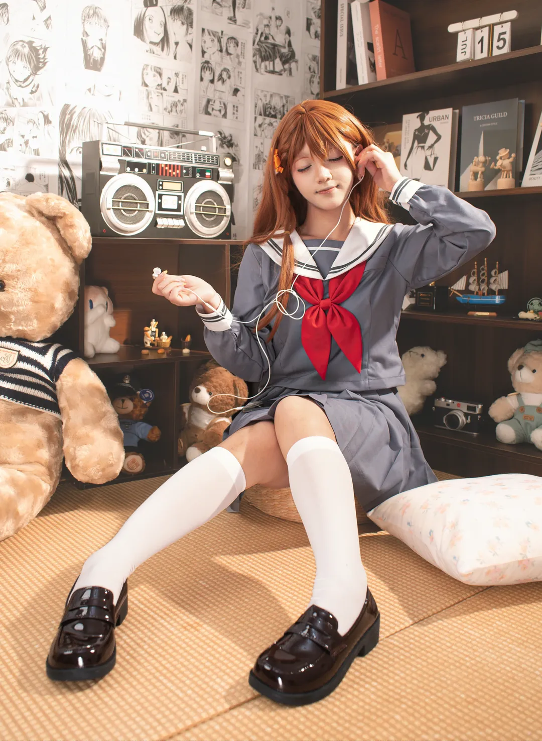 【花里实乃里cos】元气水手服少女的居家日常 - 第 3 张