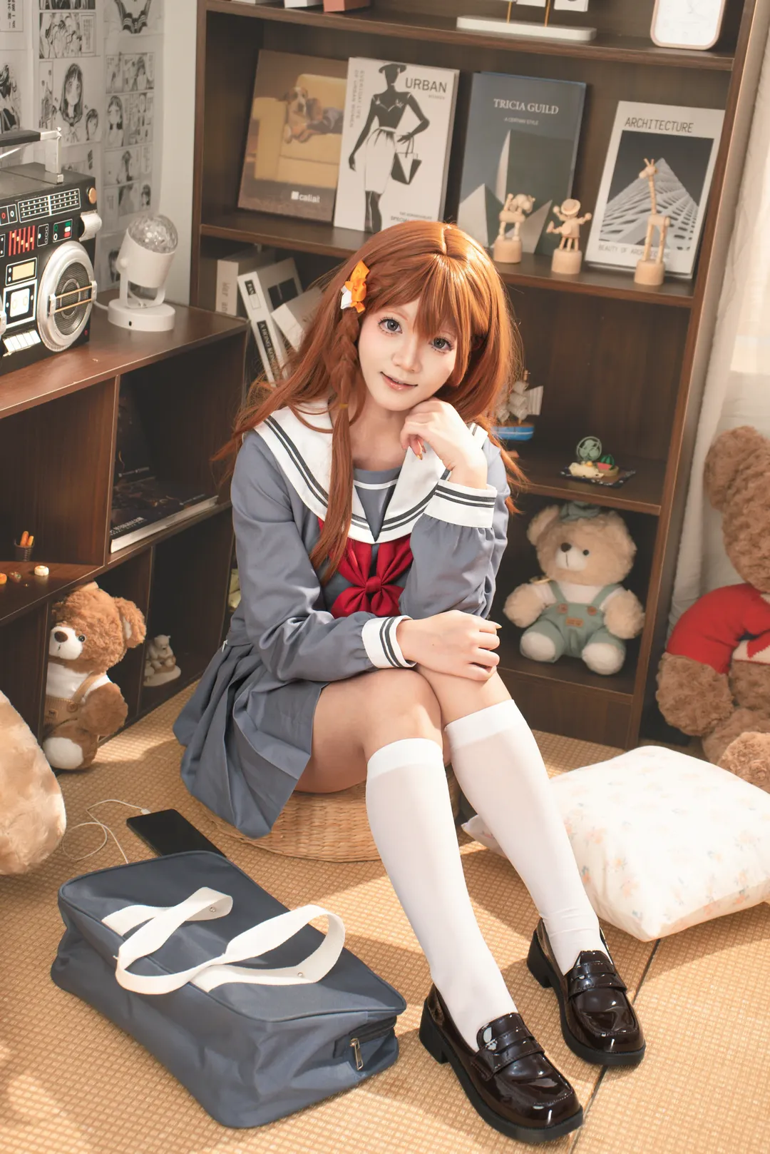 【花里实乃里cos】元气水手服少女的居家日常 - 第 6 张
