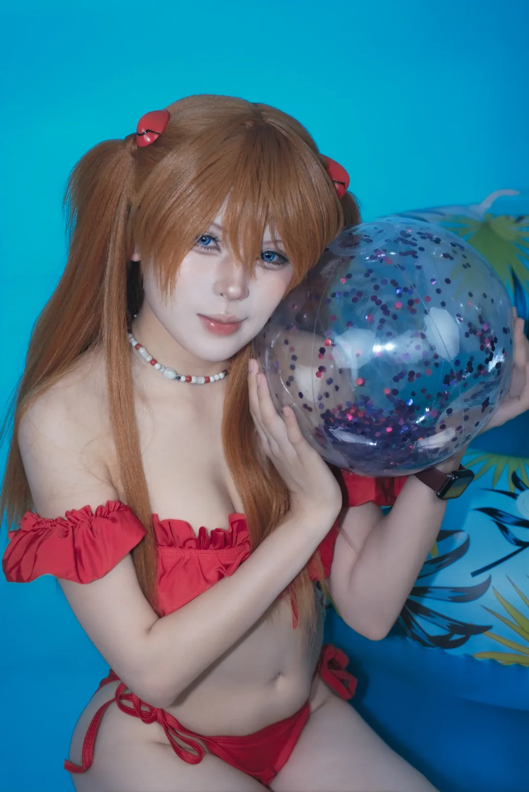 【明日香cos】EVA新世紀福音戰士泳裝棚拍 - 第 4 張