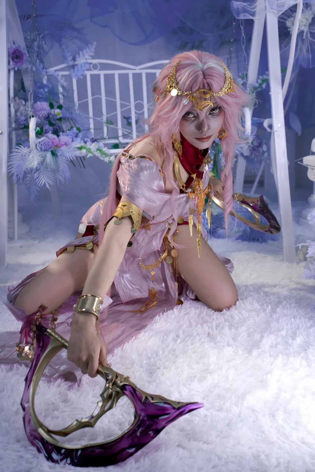 【茉莉cos】無期迷途原皮，紫夜下的華麗身姿 - 第 1 張