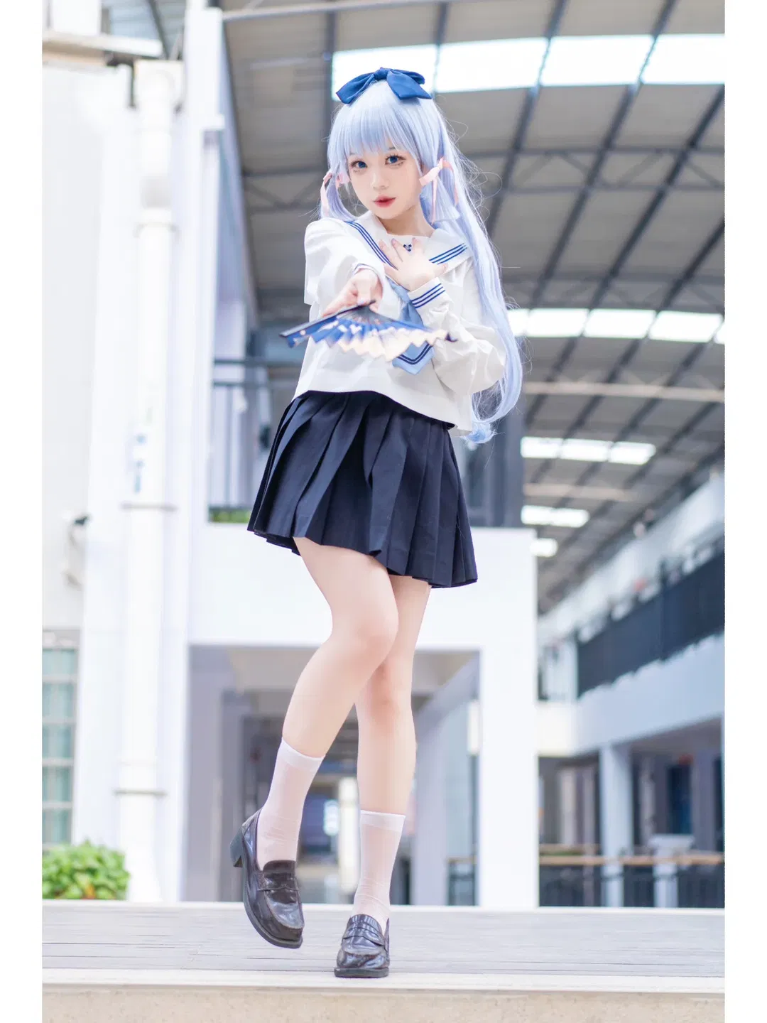 神里绫华cos，原神大小姐的现代制服日常 - 第 1 张