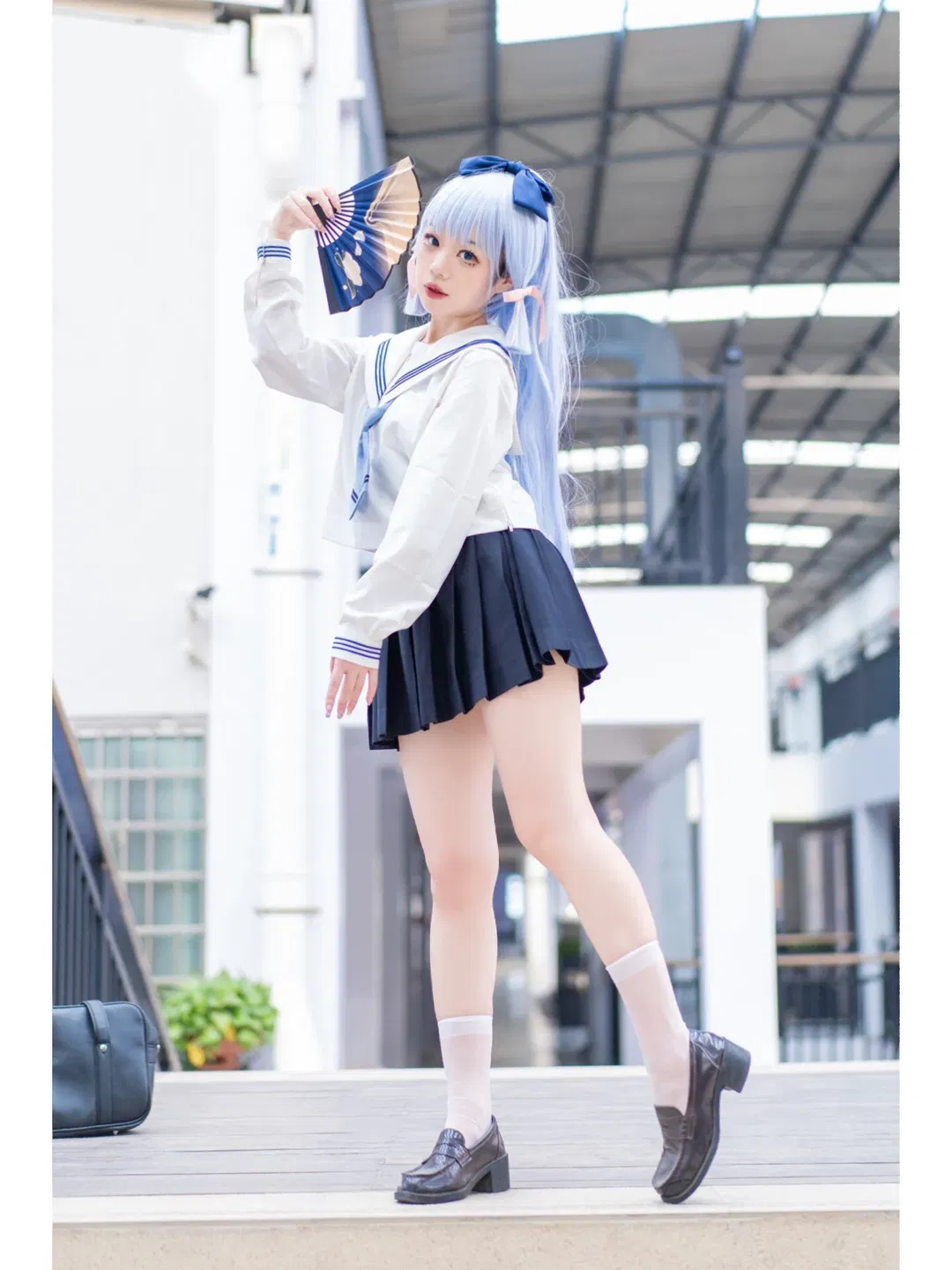 神里绫华cos，原神大小姐的现代制服日常 - 第 3 张