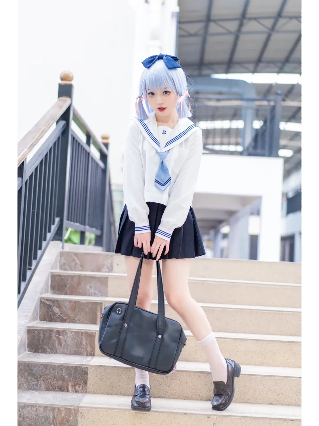 神里绫华cos，原神大小姐的现代制服日常 - 第 4 张