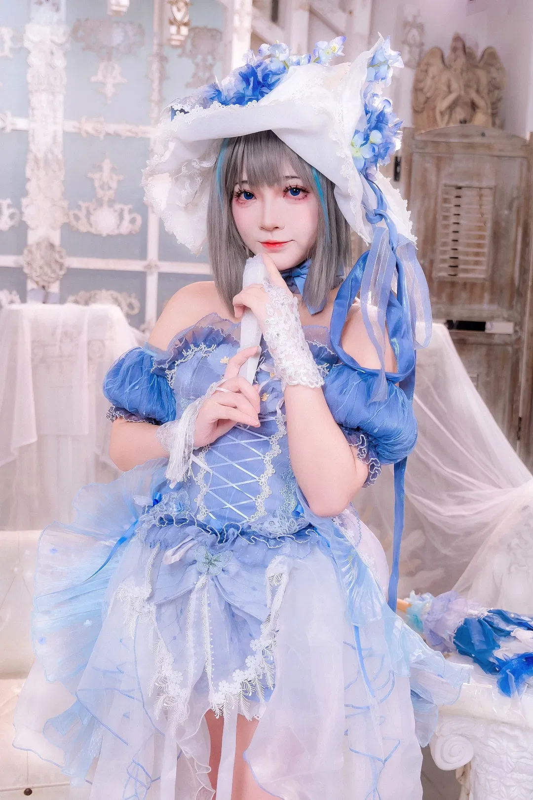 【柴郡cos】碧蓝航线梦幻蓝白洋装正片 - 第 2 张