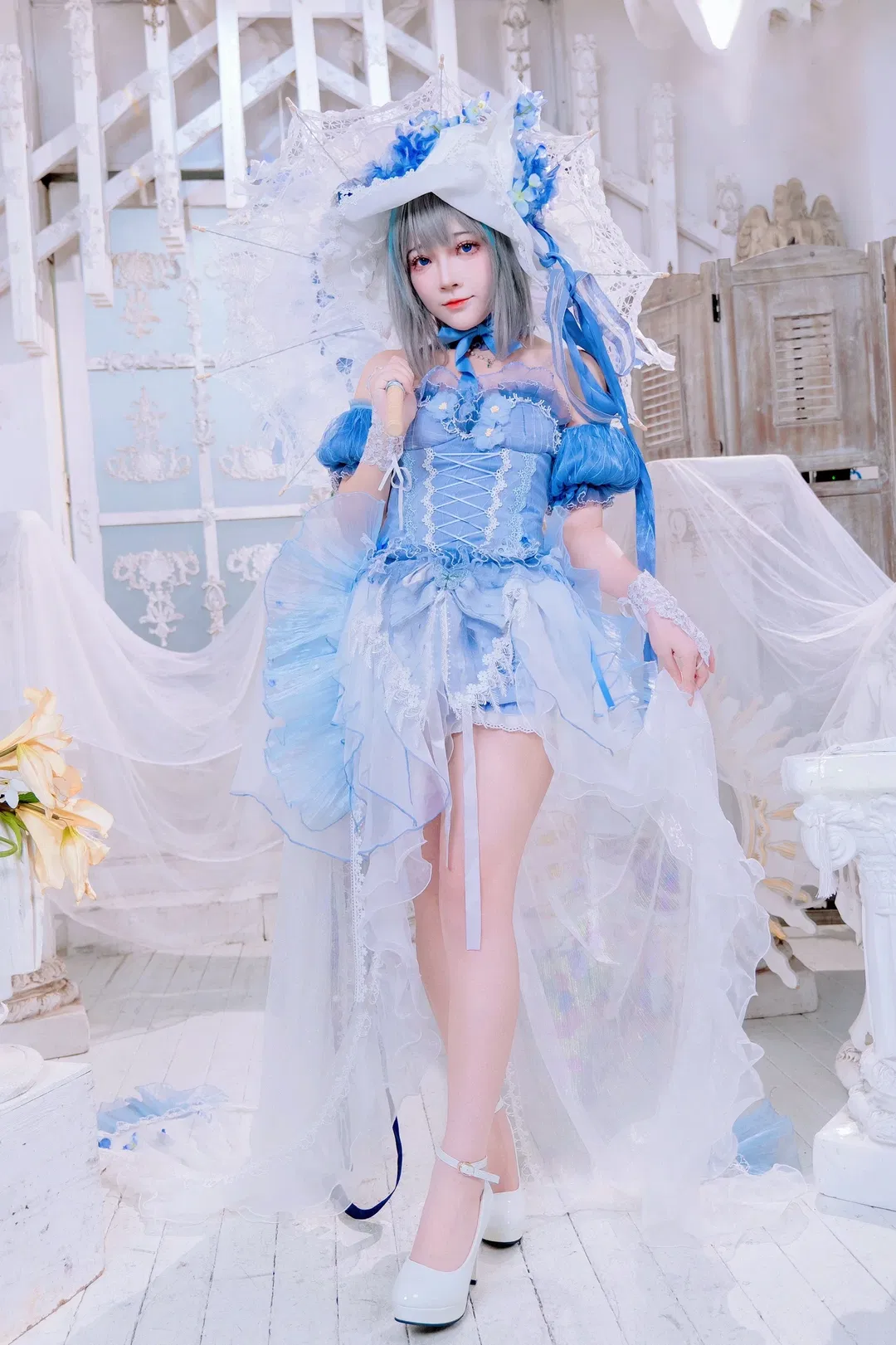 【柴郡cos】碧蓝航线梦幻蓝白洋装正片 - 第 4 张