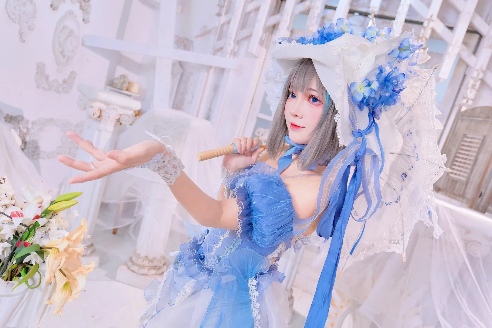 【柴郡cos】碧蓝航线梦幻蓝白洋装正片 - 第 8 张