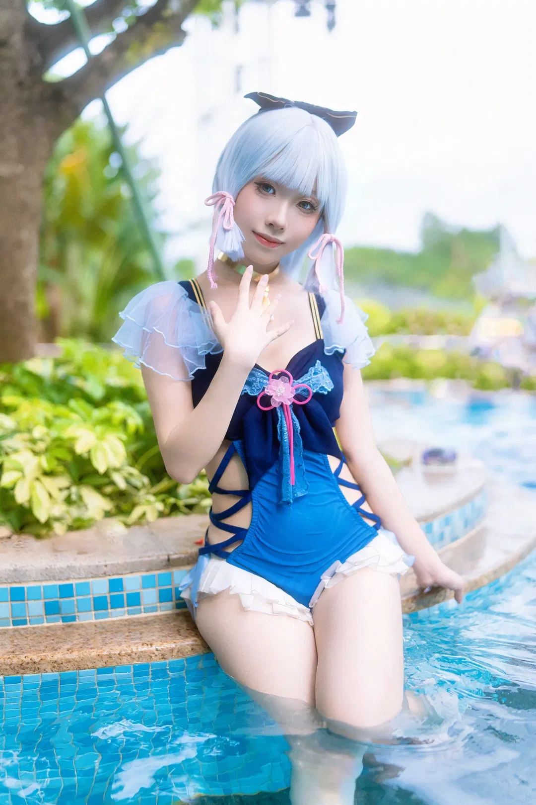 【神里绫华cos】长隆水上派对，夏日的清凉神里绫华 - 第 2 张