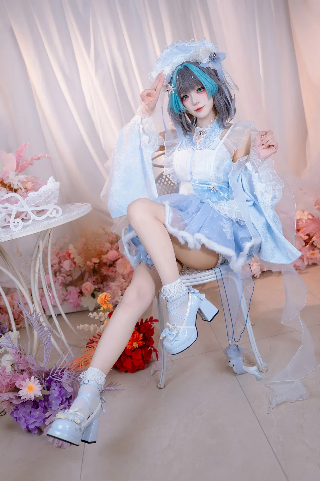 【柴郡cos】碧蓝航线水色女仆装扮拍摄分享 - 第 3 张