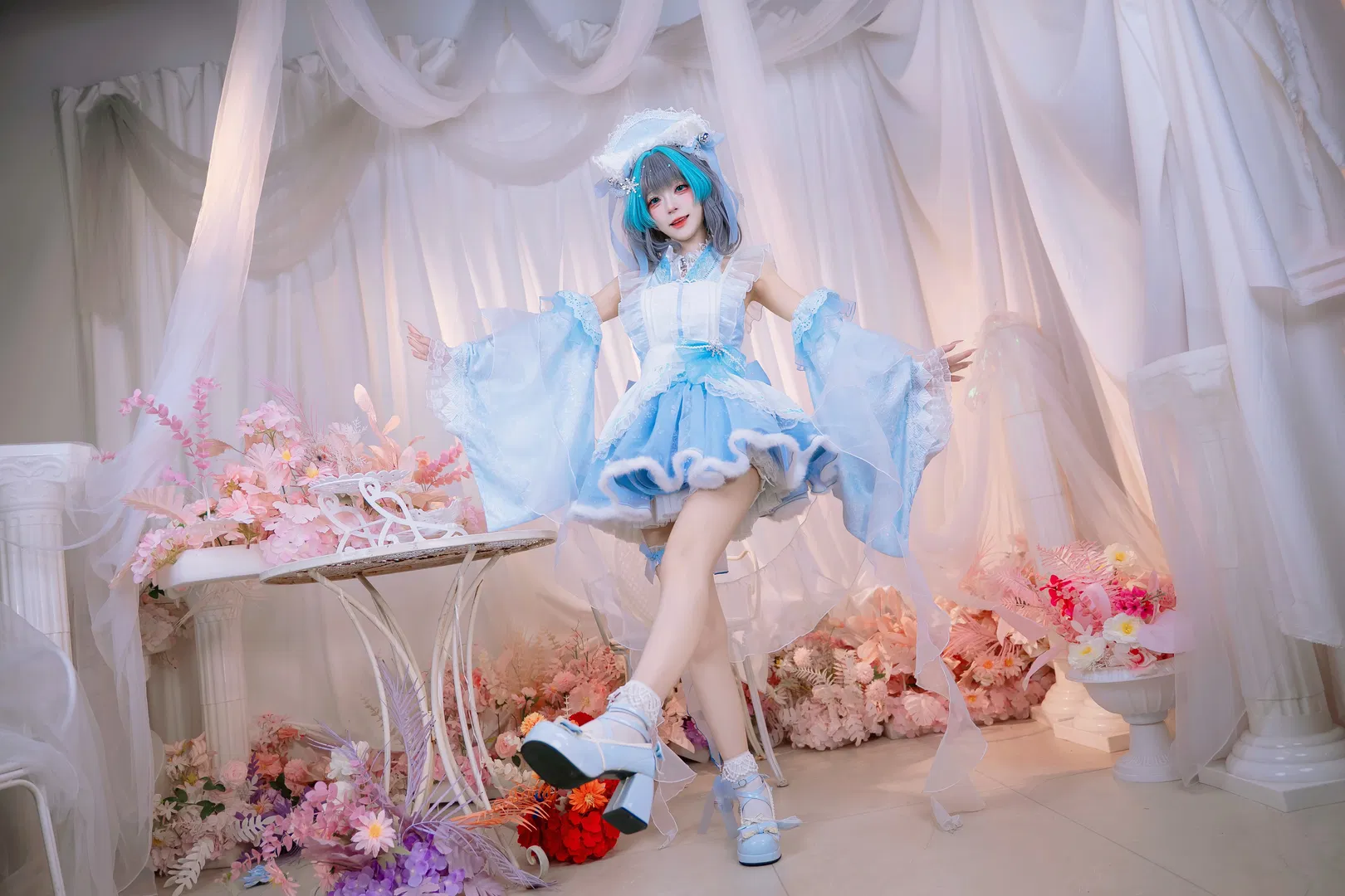 【柴郡cos】碧蓝航线水色女仆装扮拍摄分享 - 第 9 张