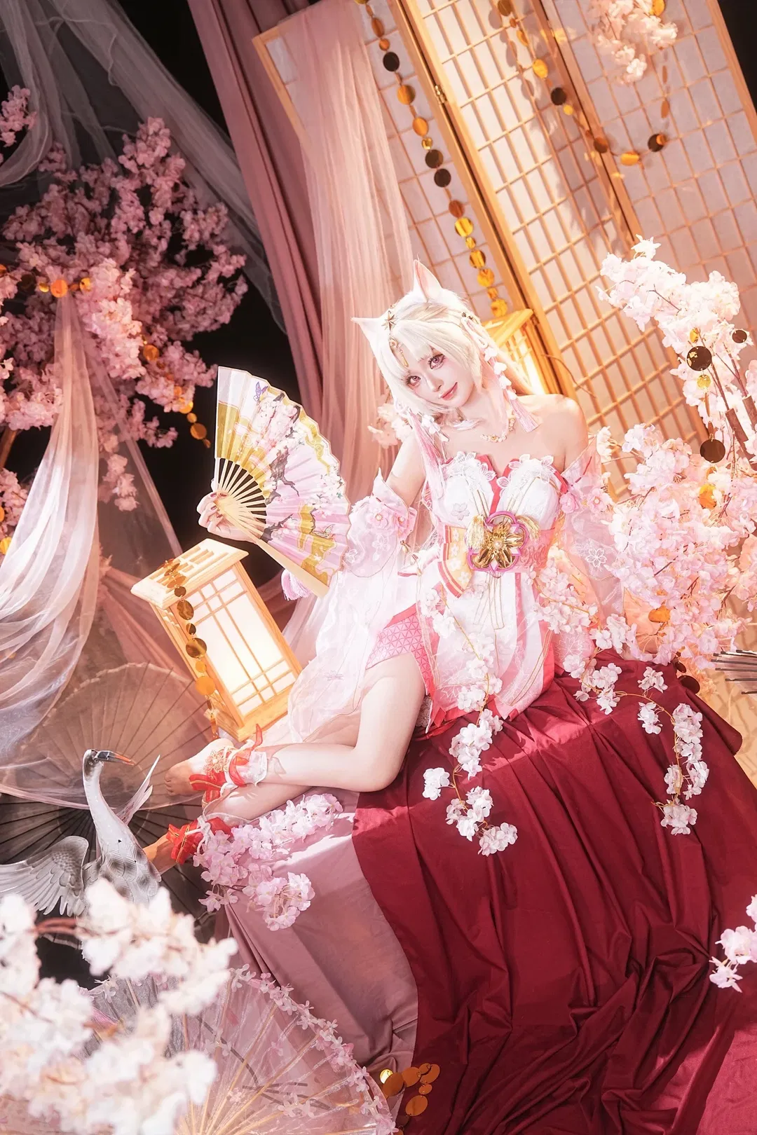 【胡桃cos】永劫无间樱云天女，和风装扮的视觉记录 - 第 1 张