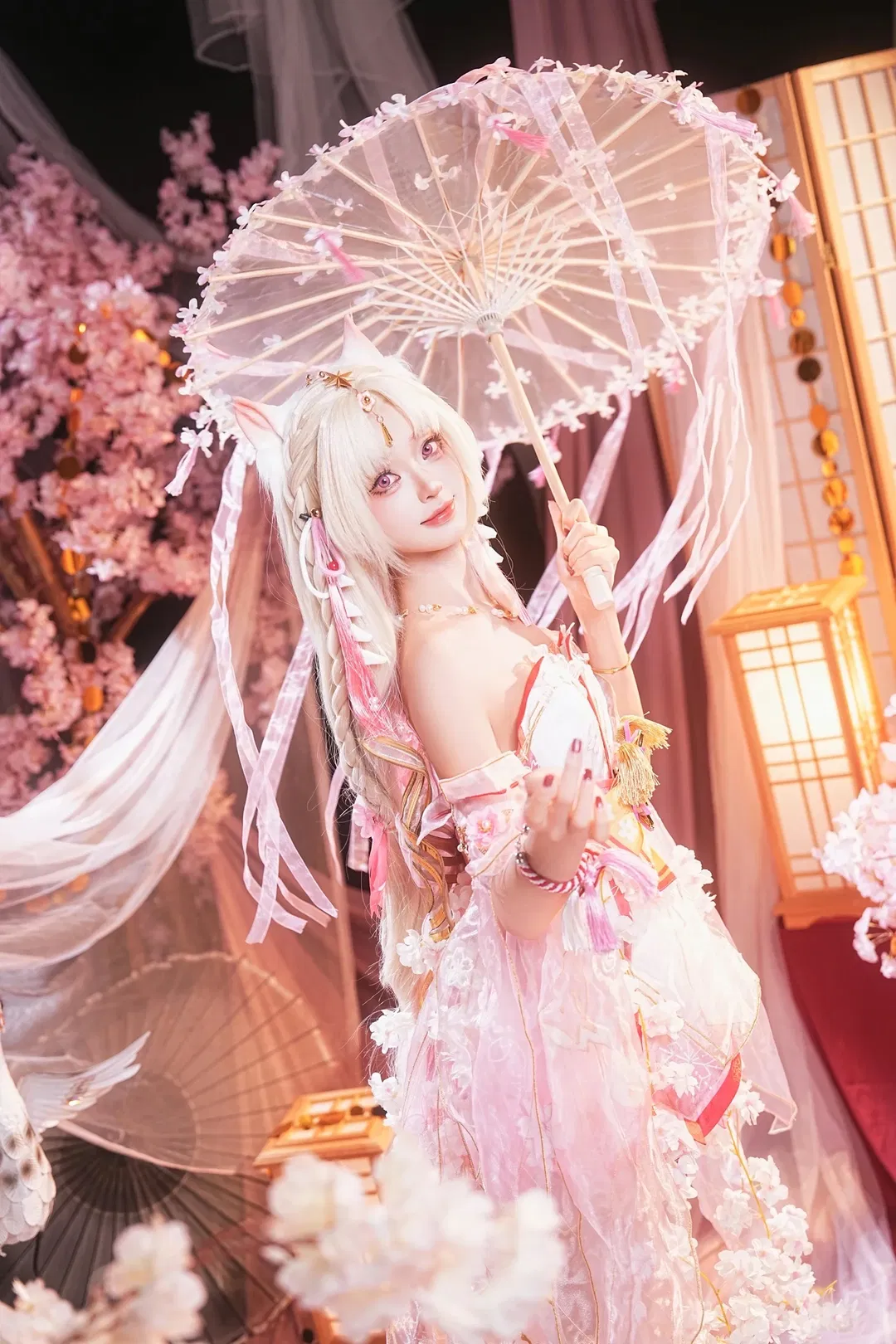 【胡桃cos】永劫无间樱云天女，和风装扮的视觉记录 - 第 4 张