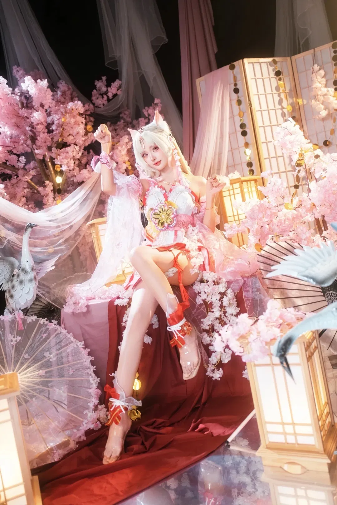 【胡桃cos】永劫无间樱云天女，和风装扮的视觉记录 - 第 5 张