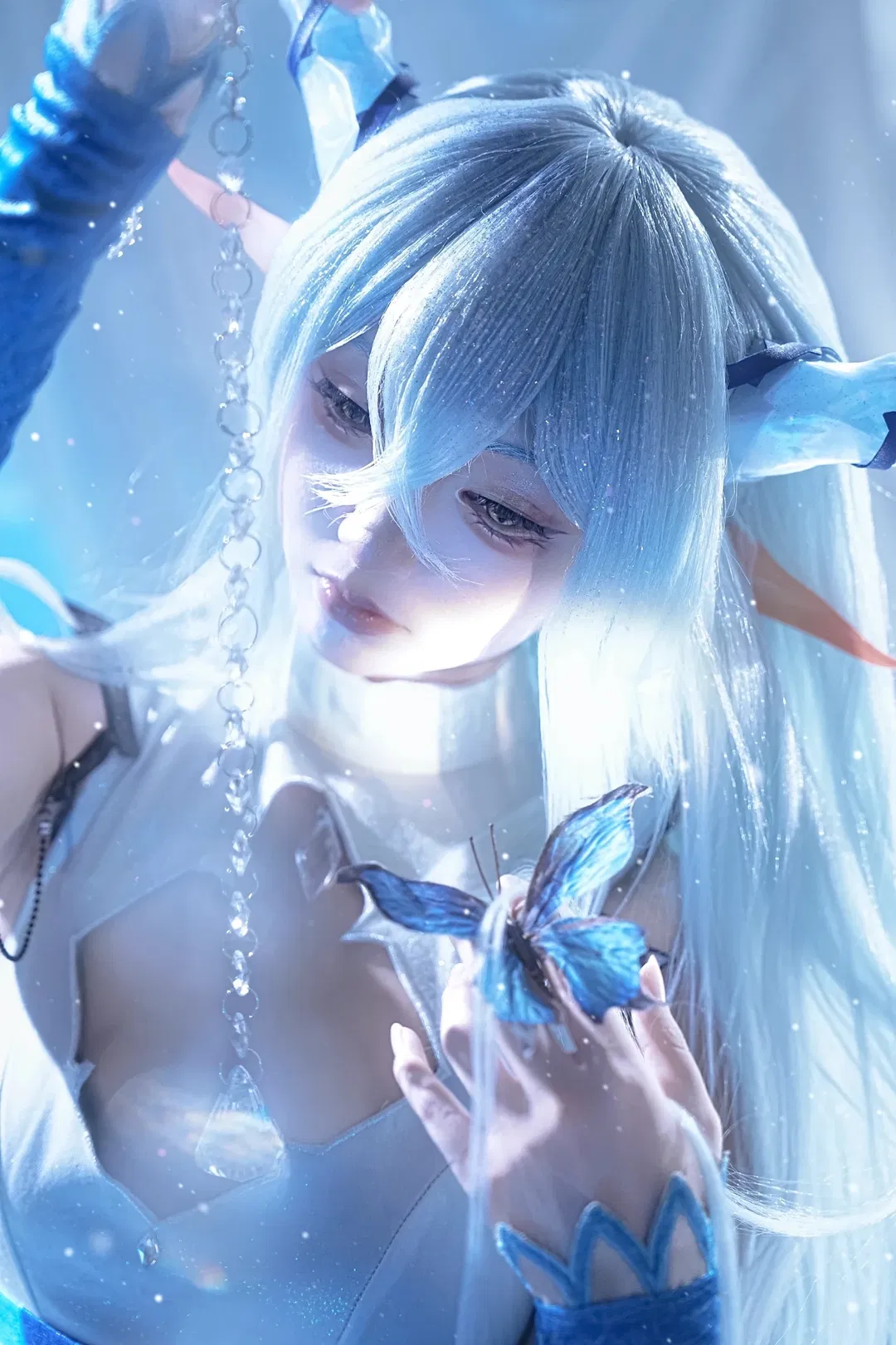 小莩cos 加油大魔王 冰蓝色调的梦幻时刻 - 第 1 张