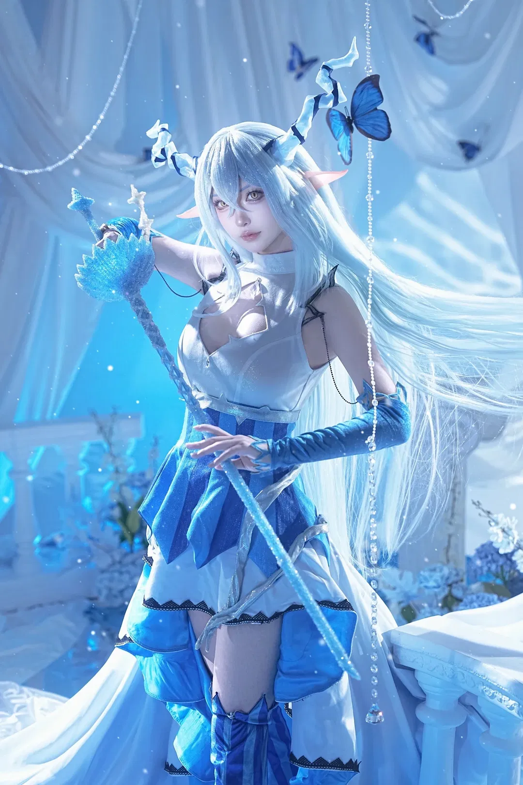小莩cos 加油大魔王 冰蓝色调的梦幻时刻 - 第 4 张