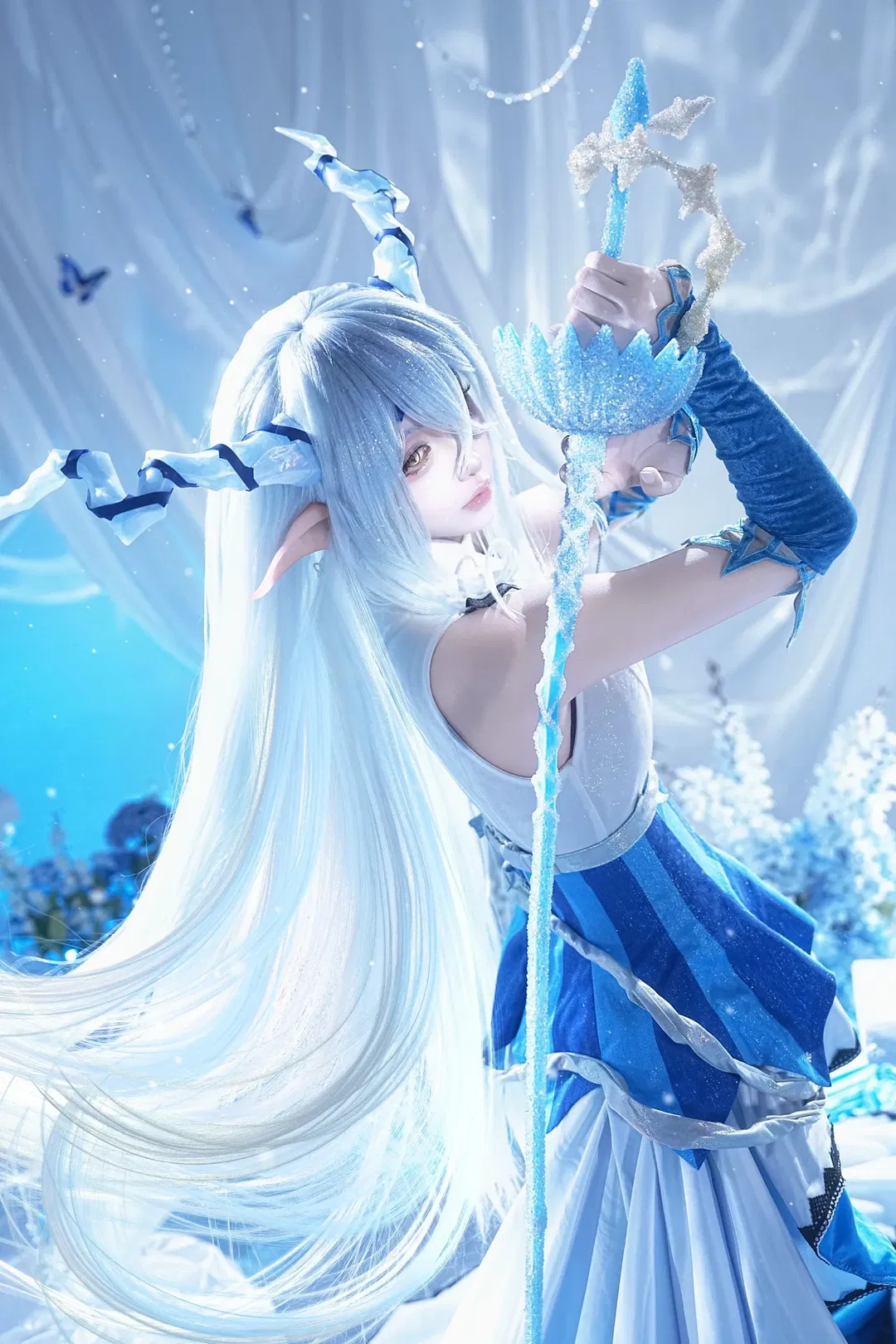 小莩cos 加油大魔王 冰蓝色调的梦幻时刻 - 第 5 张
