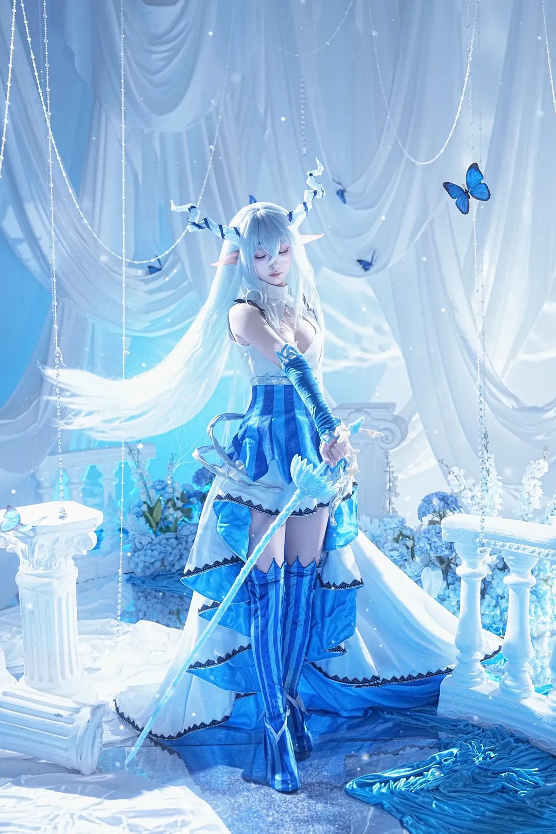 小莩cos 加油大魔王 冰蓝色调的梦幻时刻 - 第 6 张