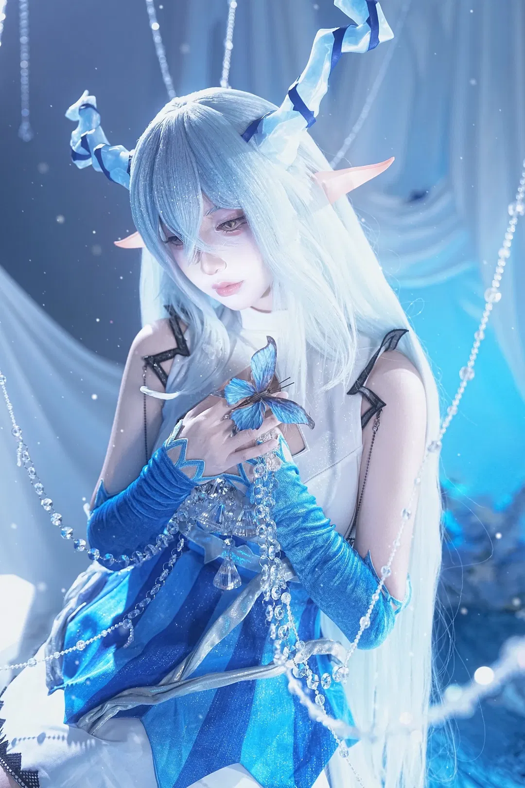 小莩cos 加油大魔王 冰蓝色调的梦幻时刻 - 第 7 张