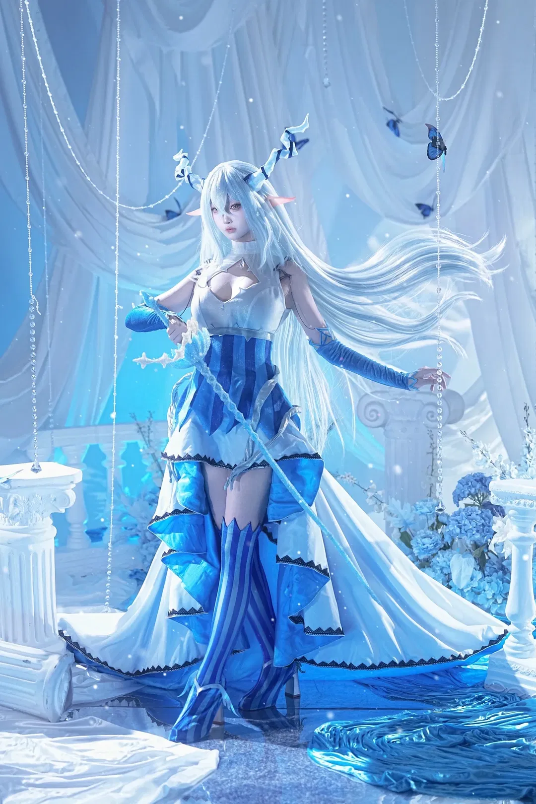 小莩cos 加油大魔王 冰蓝色调的梦幻时刻 - 第 9 张