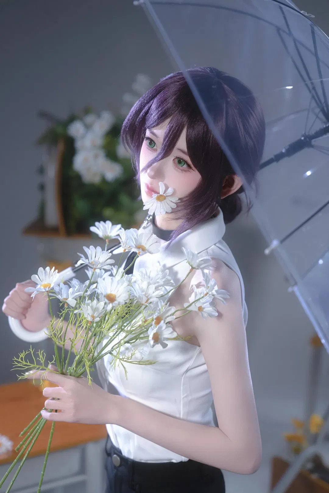 【蕾塞cos】電鋸人蕾塞，教室裡的雛菊與黑絲 - 第 5 張